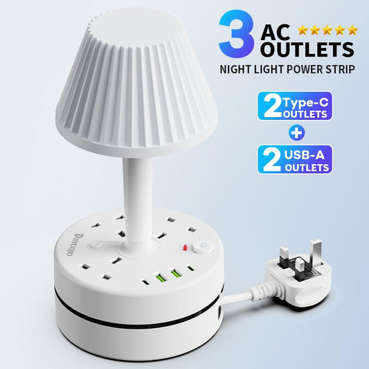 Bedside Lamp with Charging Station – Light Up & Power Up Your Nightstand