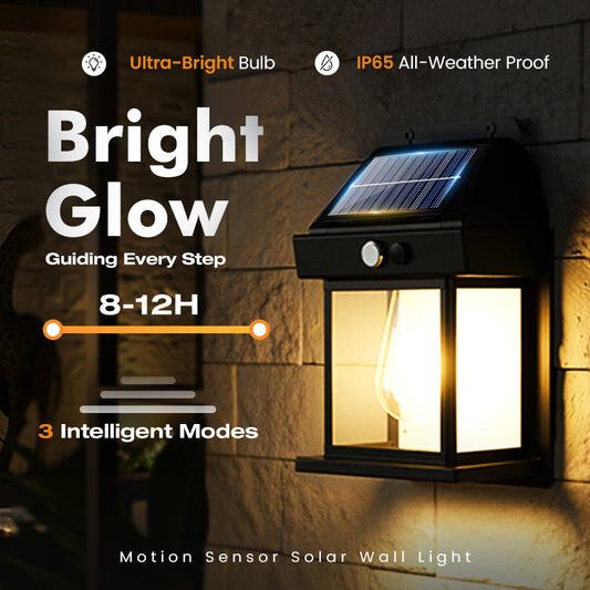 Solar Powered Wall Light – Motion Sensor & Weatherproof