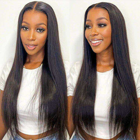 4x4 Lace Closure Wig for Black Women Straight Pre Plucked with Baby Hair