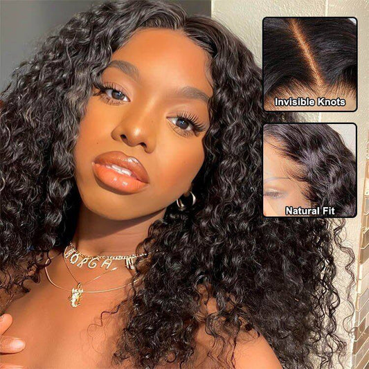Glueless 4x4 Lace Closure Water Bob Wig