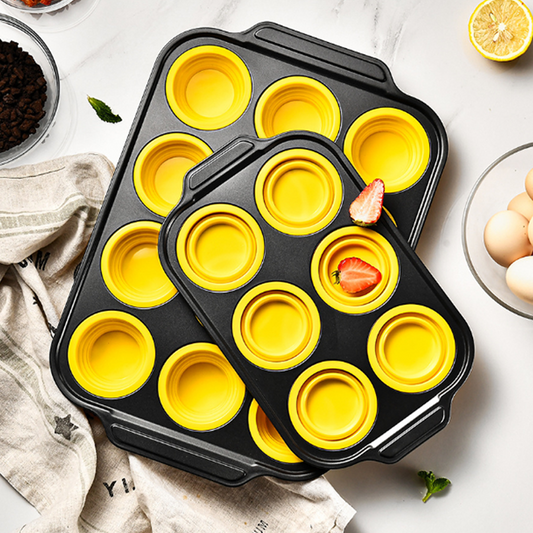 Collapsible Silicone Muffin Pan