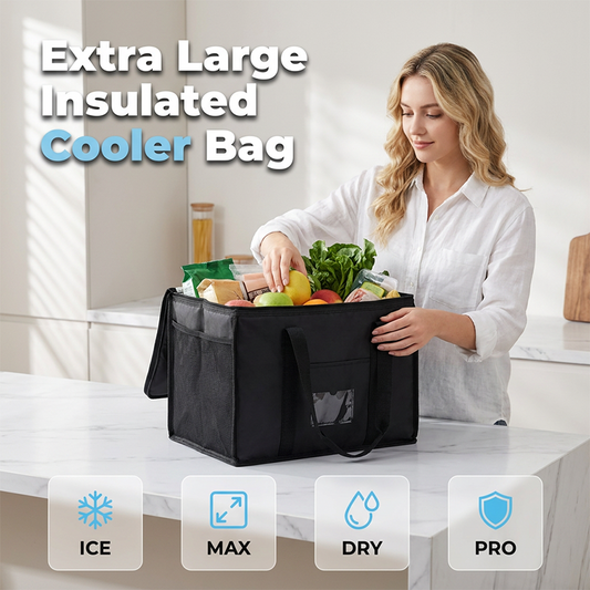 3-Layer Insulated Cooler Bag – Leakproof, Large Capacity, Heavy-Duty Carry Handles