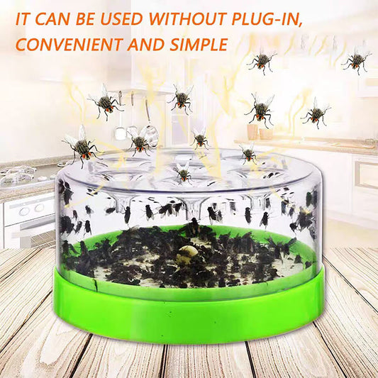 Reusable fly trap—no electricity, no poison! Safe to use in the kitchen and around children and pets.