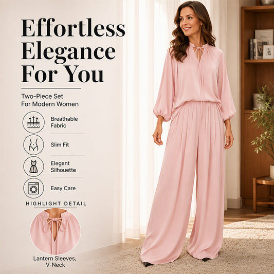 Easy Everyday Comfort | Women's Relaxed-Fit Top & Trousers 2-Piece Set