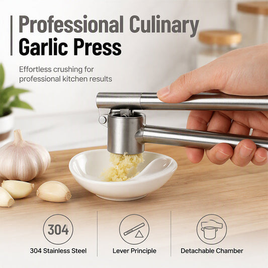 Stainless Steel Garlic Press – Make Fresh Garlic Prep Easier