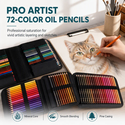 Professional Oil Colored Pencils – Create Vibrant Artwork With Smooth Blending