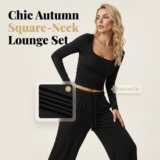 Flattering Square Neck, Effortless Two-Piece Style | Women's Wide-Leg Set